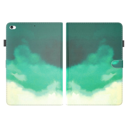 Watercolor Pattern Skin Feel Magnetic Horizontal Flip PU Leather Case with Holder & Card Slots & Photo Frame & Sleep / Wake-up Function For iPad mini 5 / 4 / 3 / 2 / 1(Cyan Green) - iPad mini (2019) / mini 5 Cases by buy2fix | Online Shopping UK | buy2fix