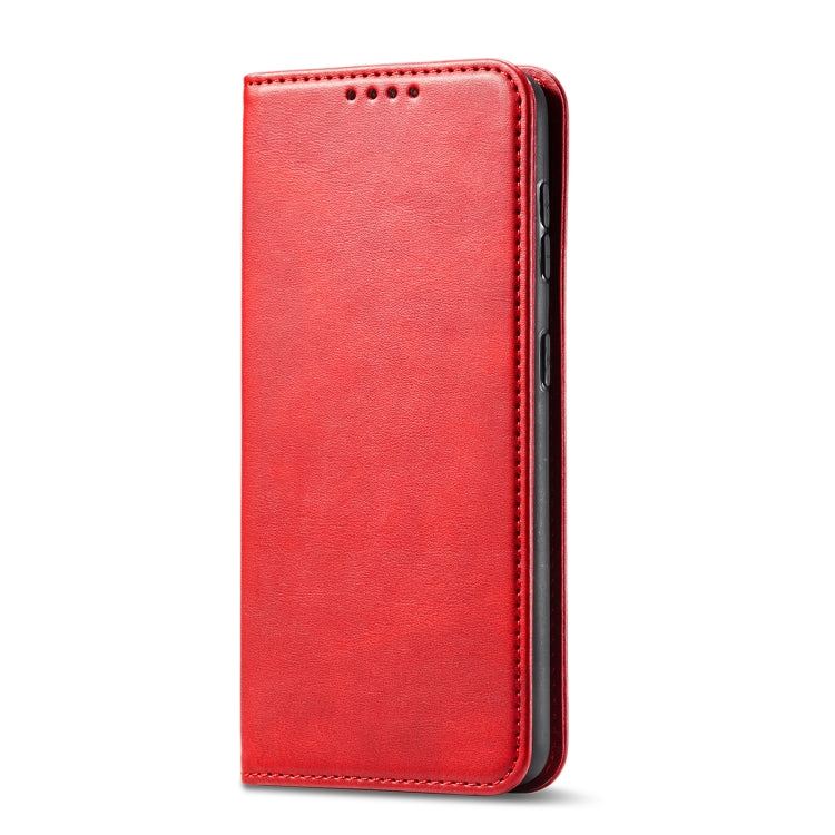 For LG Q7 Calf Texture Magnetic Horizontal Flip Leather Case with Holder & Card Slots & Wallet(Red) - LG by buy2fix | Online Shopping UK | buy2fix
