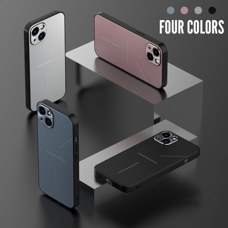 For iPhone 12 R-JUST RJ-52 3-Line Style Metal TPU Shockproof Protective Case(Silver) - iPhone 12 / 12 Pro Cases by R-JUST | Online Shopping UK | buy2fix