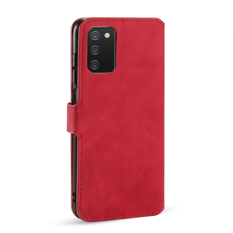 For Samsung Galaxy A03s 166mm DG.MING Retro Oil Side Horizontal Flip Leather Case with Holder & Card Slots & Wallet(Red) - Galaxy Phone Cases by DG.MING | Online Shopping UK | buy2fix