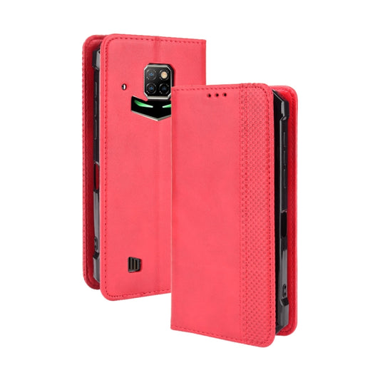 For Doogee S88 Plus / S88 Pro Magnetic Buckle Retro Crazy Horse Texture Horizontal Flip Leather Case with Holder & Card Slots & Photo Frame(Red) - More Brand by buy2fix | Online Shopping UK | buy2fix
