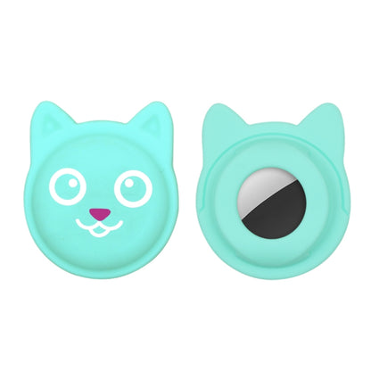 Hanhan Smiley Cute Cartoon Pet Collar Anti-lost Tracker Silicone Case For AirTag(Mint Green) - Pet Series by Mutural | Online Shopping UK | buy2fix