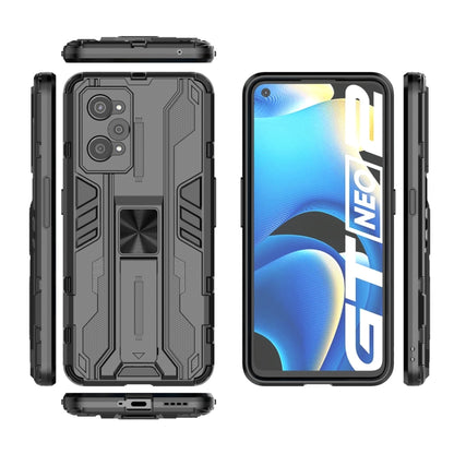 For OPPO Realme GT Neo2 5G Supersonic PC + TPU Shock-proof Phone Case with Holder(Black) - Realme Cases by buy2fix | Online Shopping UK | buy2fix