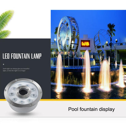 18W Landscape Ring LED Aluminum Alloy Underwater Fountain Light(Warm Light) - Underwater Lights by buy2fix | Online Shopping UK | buy2fix