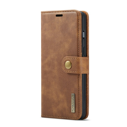 For OnePlus 9RT 5G DG.MING Crazy Horse Texture Detachable Magnetic Leather Phone Case(Brown) - OnePlus Cases by DG.MING | Online Shopping UK | buy2fix