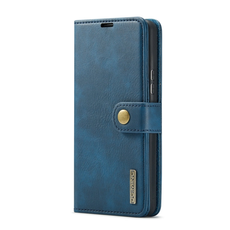 For Samsung Galaxy A53 5G DG.MING Crazy Horse Texture Detachable Magnetic Leather Phone Case(Blue) - Galaxy Phone Cases by DG.MING | Online Shopping UK | buy2fix