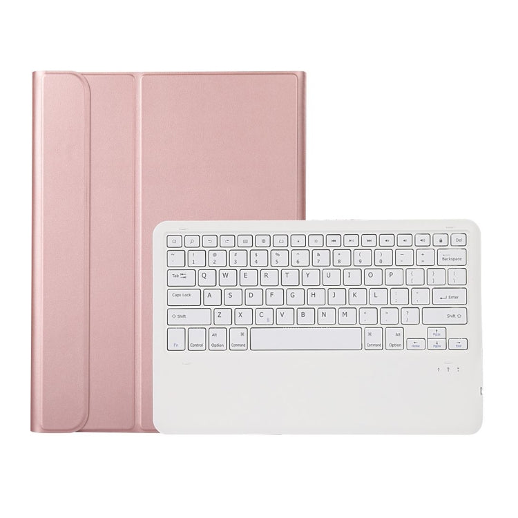 A800B Split Bluetooth Keyboard Leather Case with Holder & Pen Slot For Samsung Galaxy Tab S8+ X800(Rose Gold) - Samsung Keyboard by buy2fix | Online Shopping UK | buy2fix