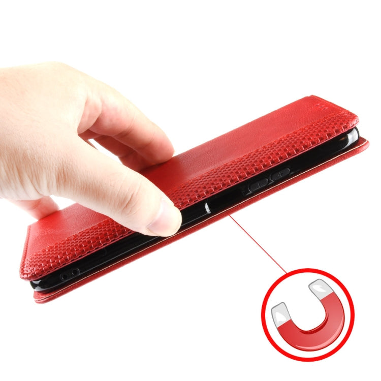 For Ulefone Note 13P Magnetic Buckle Retro Texture Leather Phone Case(Red) - OPPO Cases by buy2fix | Online Shopping UK | buy2fix