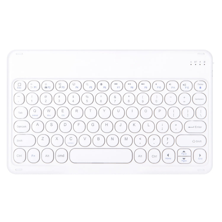 +X3 Universal Candy Color Round Keys Bluetooth Keyboard Leather Case(Black + White) - Universal Keyboard by buy2fix | Online Shopping UK | buy2fix