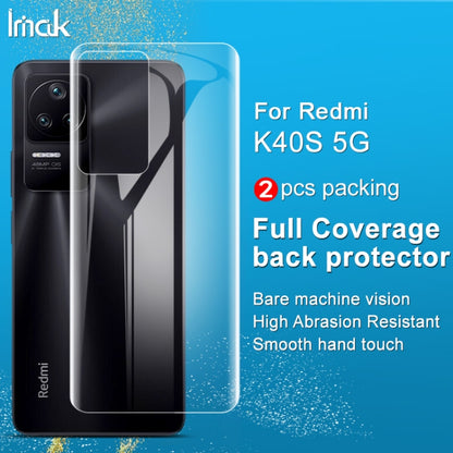 For Xiaomi Redmi K40S 5G 2 PCS IMAK 0.15mm Curved Full Screen Protector Hydrogel Film Back Protector -  by imak | Online Shopping UK | buy2fix