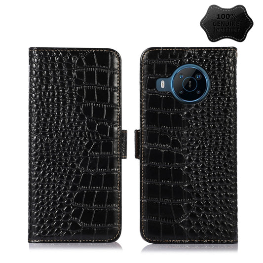 For Nokia X100 Crocodile Top Layer Cowhide Leather Phone Case(Black) - Nokia Cases by buy2fix | Online Shopping UK | buy2fix