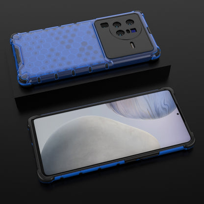 For vivo X80 Pro 5G China Shockproof Honeycomb PC + TPU Protective Case(Blue) - vivo Cases by buy2fix | Online Shopping UK | buy2fix