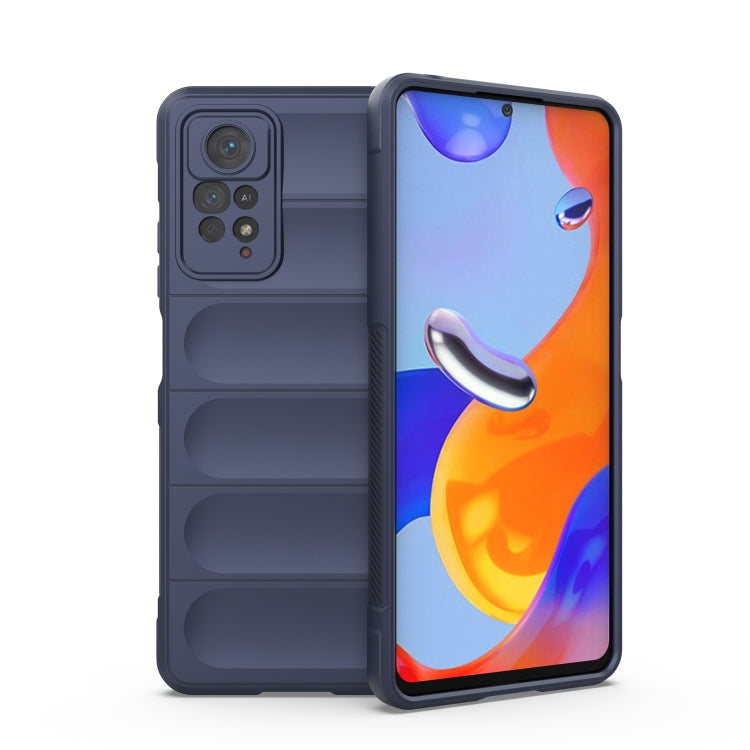 For Xiaomi Redmi Note 11 Pro International Magic Shield TPU + Flannel Phone Case(Dark Blue) - Xiaomi Cases by buy2fix | Online Shopping UK | buy2fix