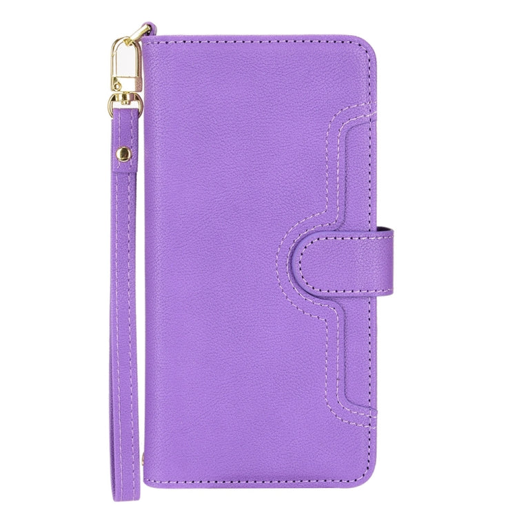 For Doogee S88 Pro / S88 Plus Litchi Texture Zipper Leather Phone Case(Purple) - Doogee Cases by buy2fix | Online Shopping UK | buy2fix