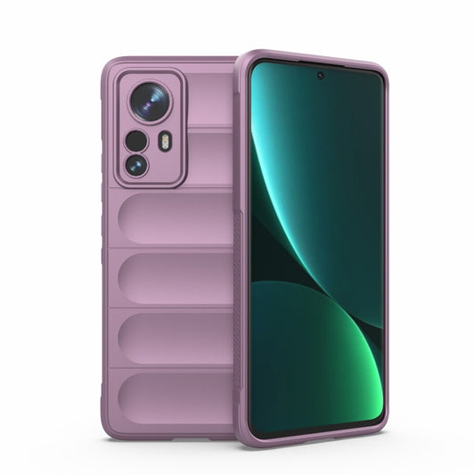 For Xiaomi 12 Pro Magic Shield TPU + Flannel Phone Case(Purple) - Xiaomi Cases by buy2fix | Online Shopping UK | buy2fix