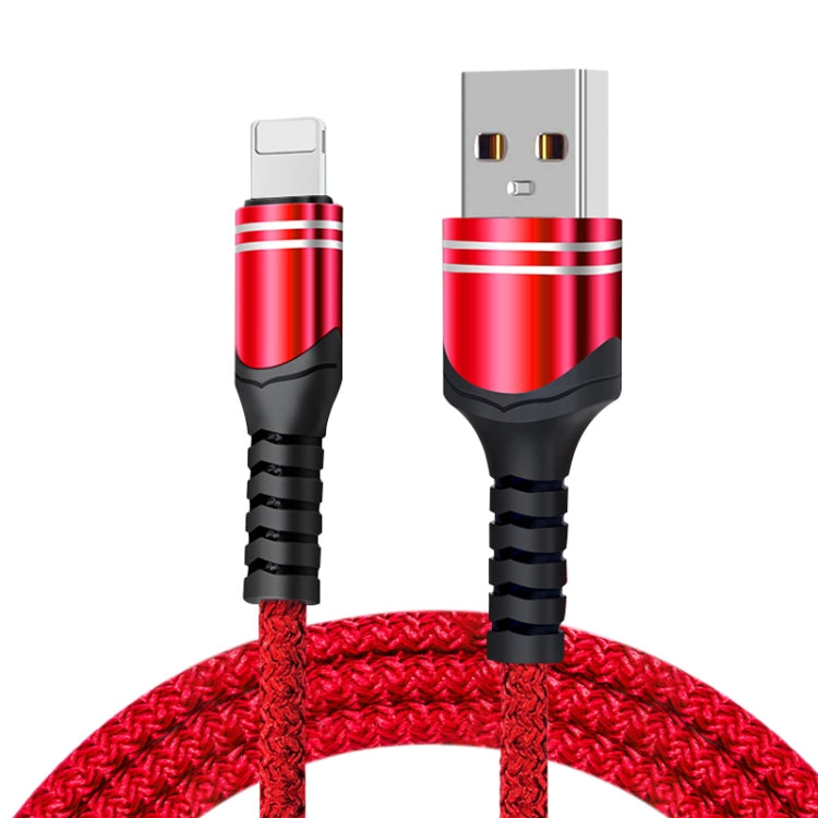 8 Pin 6A Woven Style USB Charging Cable, Cable Length: 1m(Red) - Normal Style Cable by buy2fix | Online Shopping UK | buy2fix