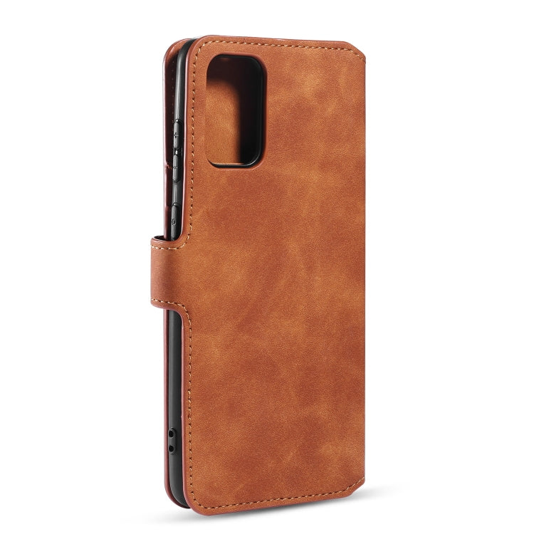 For Galaxy S20 DG.MING Retro Oil Side Horizontal Flip Case with Holder & Card Slots & Wallet(Brown) - Galaxy Phone Cases by DG.MING | Online Shopping UK | buy2fix