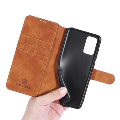 For Galaxy S20 DG.MING Retro Oil Side Horizontal Flip Case with Holder & Card Slots & Wallet(Brown) - Galaxy Phone Cases by DG.MING | Online Shopping UK | buy2fix