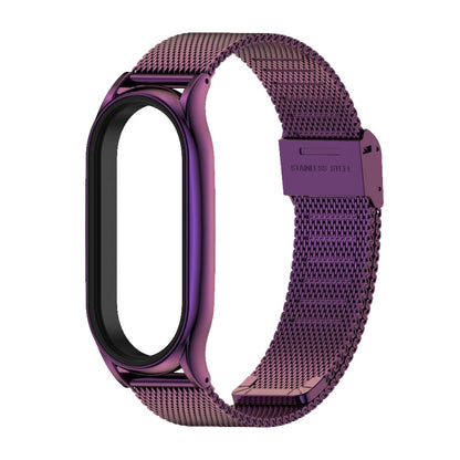 For Xiaomi Mi Band 7 / 7 NFC MIJOBS Milan Buckle Plus Stainless Steel Watch Band(Purple) - Watch Bands by MIJOBS | Online Shopping UK | buy2fix