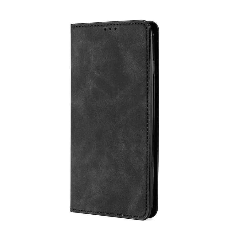 For Blackview A50 Skin Feel Magnetic Horizontal Flip Leather Phone Case(Black) - More Brand by buy2fix | Online Shopping UK | buy2fix