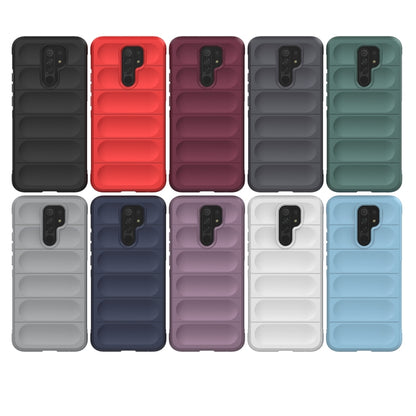 For Xiaomi Redmi 9 Magic Shield TPU + Flannel Phone Case(Purple) - Xiaomi Cases by buy2fix | Online Shopping UK | buy2fix