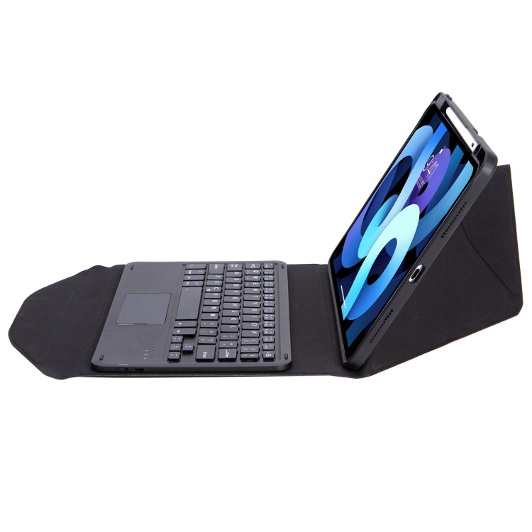 Z098B-A Pen Slot Touchpad Bluetooth Keyboard Leather Tablet Case For iPad Air 10.9 2022/2020(Black) - For iPad Air by buy2fix | Online Shopping UK | buy2fix