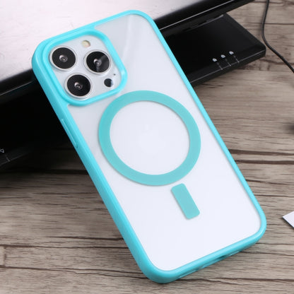 For iPhone 14 Acrylic + TPU Magsafe Magnetic Phone Case (Sky Blue) - iPhone 14 Cases by buy2fix | Online Shopping UK | buy2fix