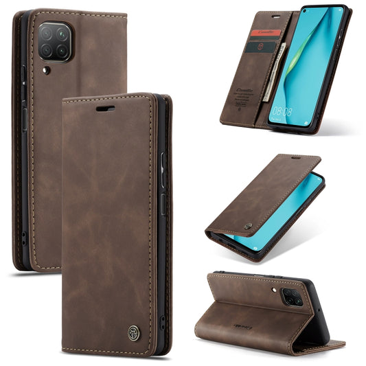 For Huawei P40 Lite CaseMe-013 Multifunctional Horizontal Flip Leather Case with Card Slot & Holder & Wallet(Coffee) - Huawei Cases by CaseMe | Online Shopping UK | buy2fix