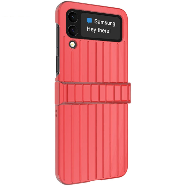 For Samsung Galaxy Z Flip4 5G IMAK JS-3 Series Colorful Vertical Stripe PC Case(Red) - Galaxy Z Flip4 5G Cases by imak | Online Shopping UK | buy2fix