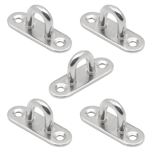 5 PCS 6mm 316 Stainless Steel Ship Oval Door Hinges Buckle - Marine Accessories & Parts by buy2fix | Online Shopping UK | buy2fix