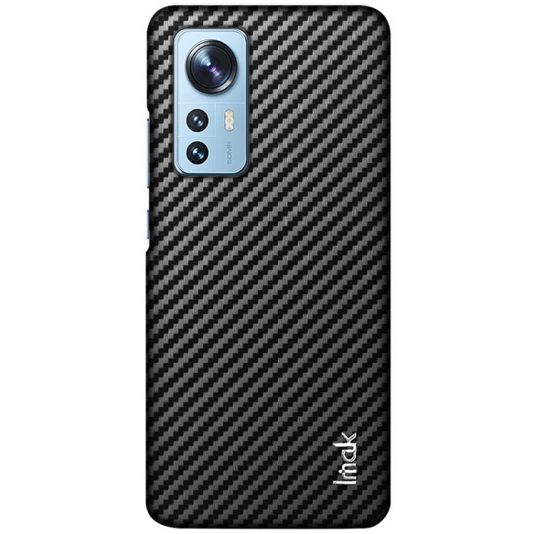 For Xiaomi 12 Glass Version/12X/12S Glass Version IMAK Ruiyi Series Carbon Fiber PU + PC Phone Case(Black) - Xiaomi Cases by imak | Online Shopping UK | buy2fix