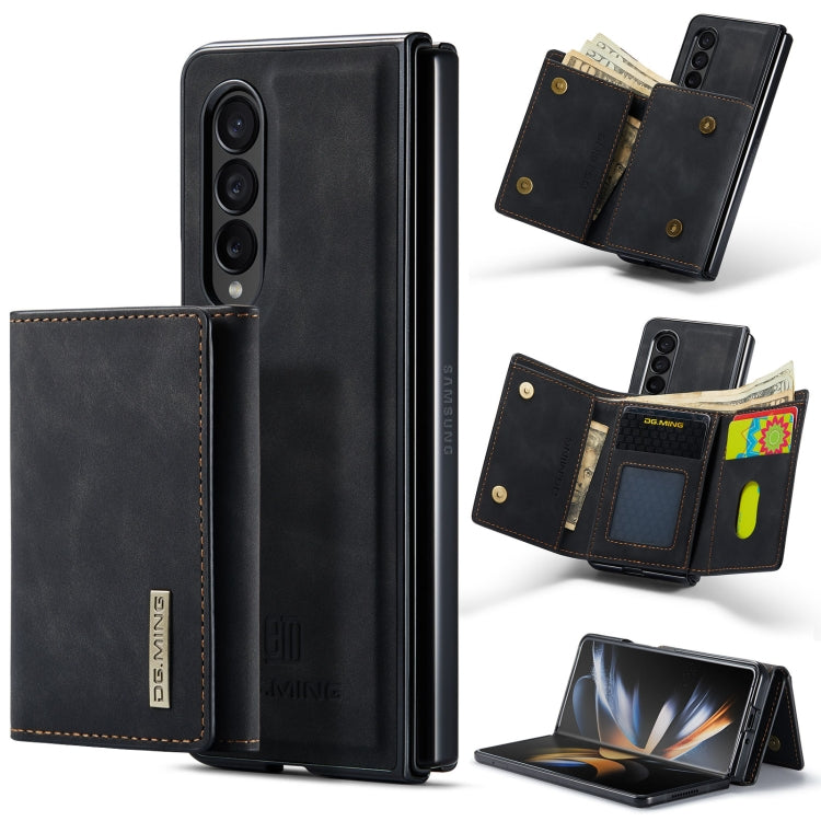 For Samsung Galaxy Z Fold4 DG.MING M1 Series 3-Fold Multi Card Wallet  Phone Case(Black) - Galaxy Z Fold4 5G Cases by DG.MING | Online Shopping UK | buy2fix