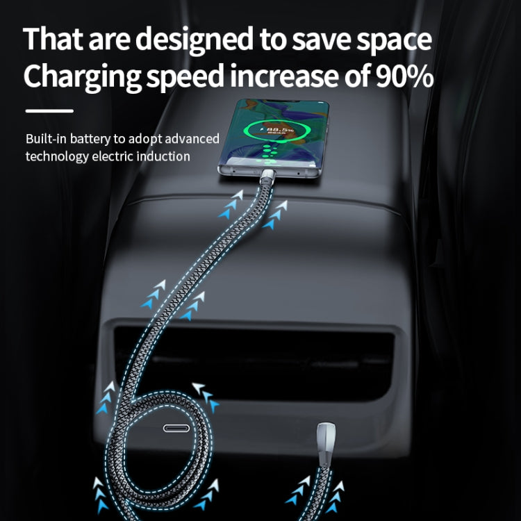 3A USB-C/Type-C to 8 Pin Elbow Fast Charge Data Cable, Length:1.2m(Grey) - 2 in 1 Cable by buy2fix | Online Shopping UK | buy2fix