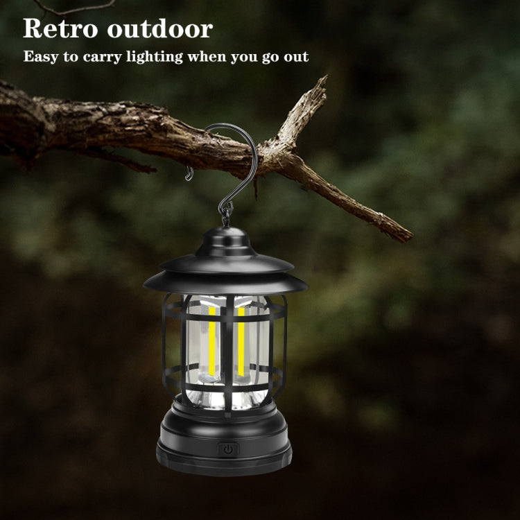 Portable Retro Hanging Lamp Lantern Camping Tent Light, Type:USB Charging(Red) - Camping Lighting by buy2fix | Online Shopping UK | buy2fix