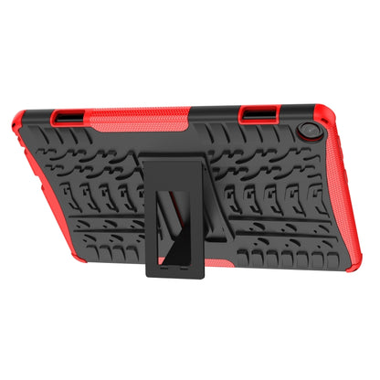 For Lenovo Tab M10 3rd Gen Tire Texture TPU + PC Tablet Case with Holder(Red) - Lenovo by buy2fix | Online Shopping UK | buy2fix