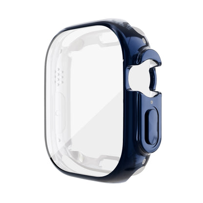 For Apple Watch 8 / 7 45mm All-inclusive Plating TPU Shockproof Case(Blue) - Watch Cases by buy2fix | Online Shopping UK | buy2fix