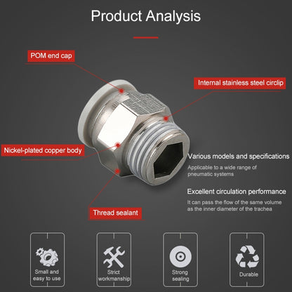 PC10-04 LAIZE PC Straight Pneumatic Quick Fitting Connector - Interface Series by LAIZE | Online Shopping UK | buy2fix