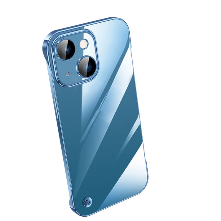 For iPhone 14 Electroplating Frameless Clear PC Phone Case(Sierra Blue) - iPhone 14 Cases by buy2fix | Online Shopping UK | buy2fix