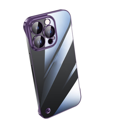 For iPhone 13 Pro Electroplating Frameless Clear PC Phone Case(Purple) - iPhone 13 Pro Cases by buy2fix | Online Shopping UK | buy2fix