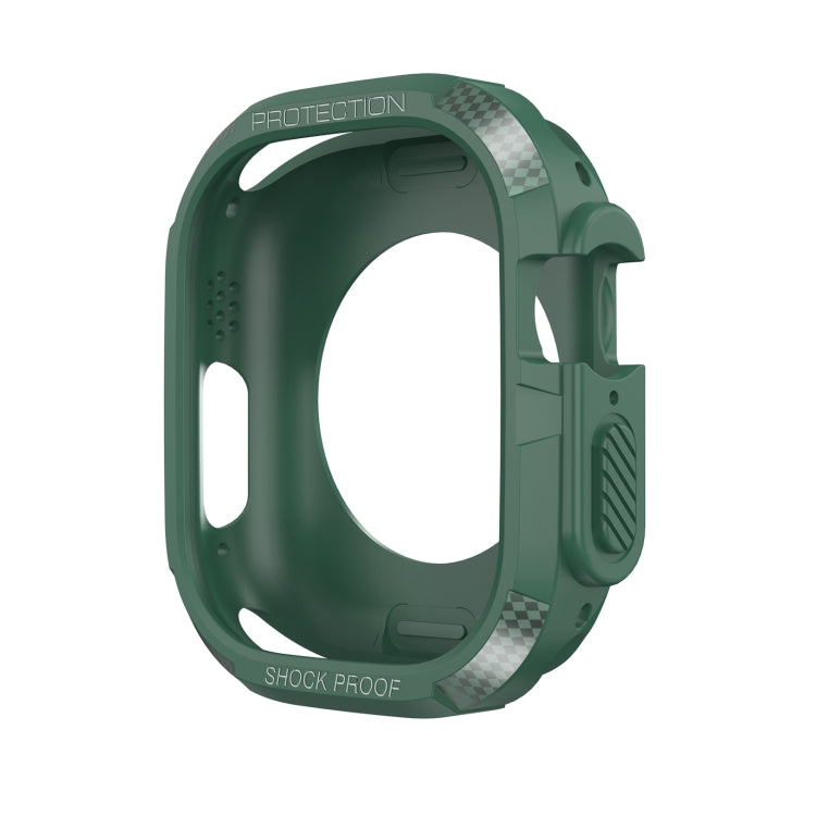 Carbon Fiber Shockproof Case For Apple Watch Series 8&7 41mm(Green) - Watch Cases by buy2fix | Online Shopping UK | buy2fix