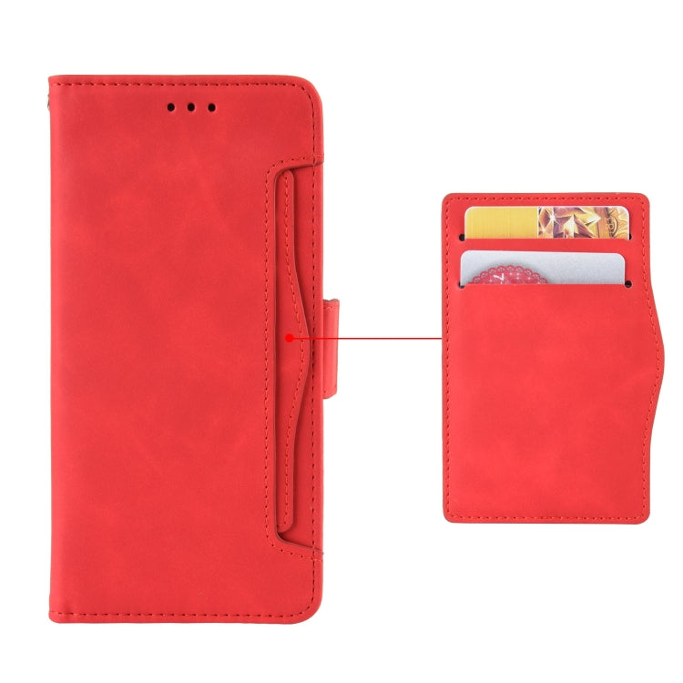 For Blackview OSCAL C80 Skin Feel Calf Texture Card Slots Leather Phone Case(Red) - More Brand by buy2fix | Online Shopping UK | buy2fix