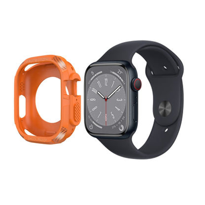 Carbon Fiber Shockproof Case For Apple Watch Ultra 49mm(Orange) - Watch Cases by buy2fix | Online Shopping UK | buy2fix