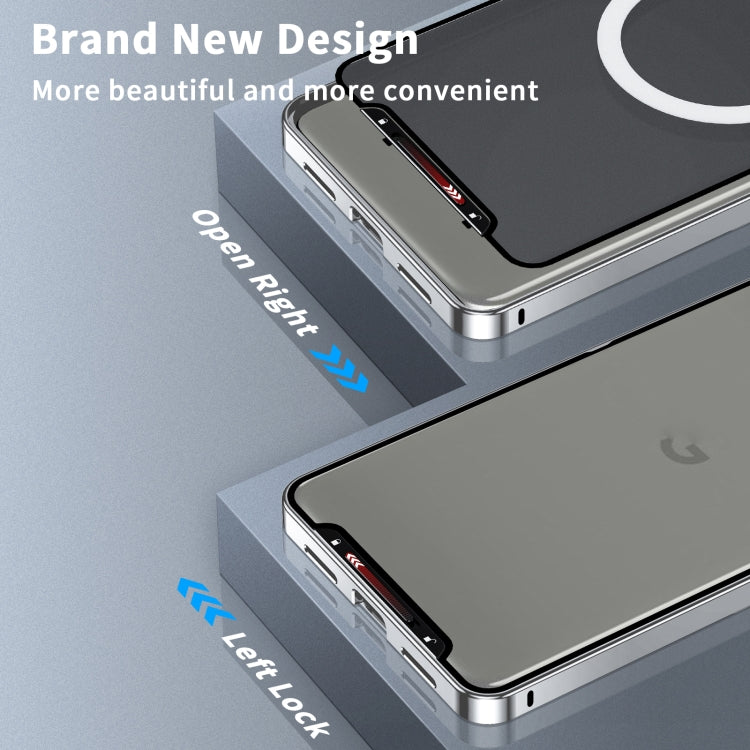 For Google Pixel 8a MagSafe Magnetic Frosted Metal Phone Case(Silver) - Google Cases by buy2fix | Online Shopping UK | buy2fix