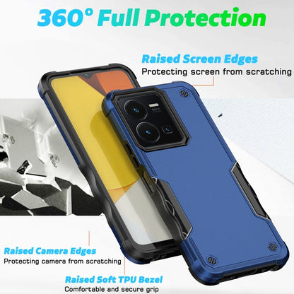 For vivo Y35 / Y22s / Y22 Non-slip Shockproof Armor Phone Case(Black) - vivo Cases by buy2fix | Online Shopping UK | buy2fix