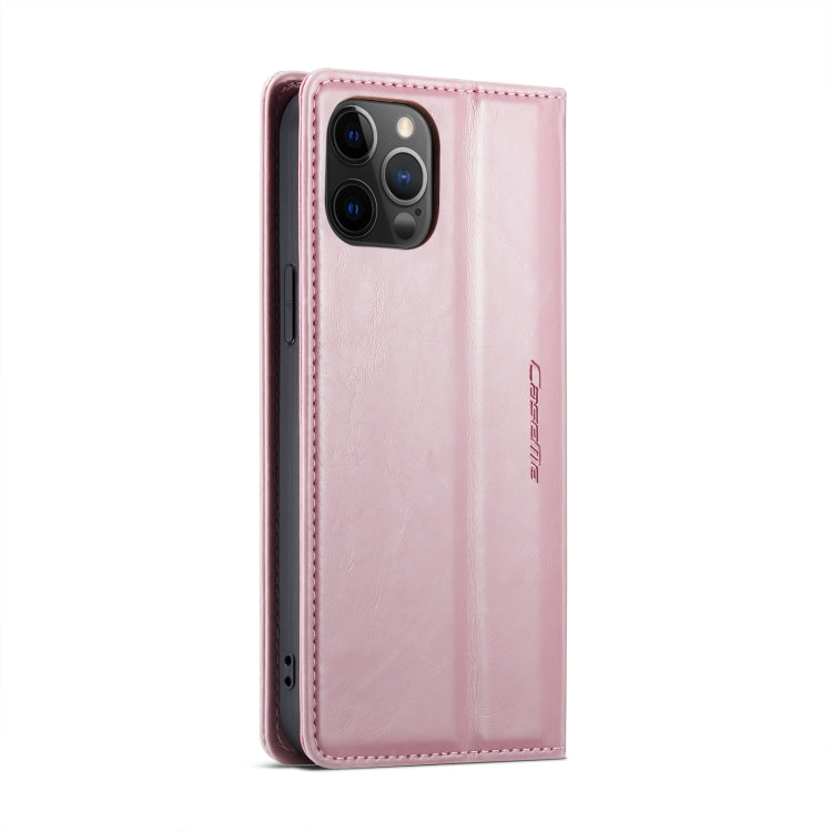 For iPhone 12 Pro Max CaseMe 003 Crazy Horse Texture Leather Phone Case(Rose Gold) - iPhone 12 Pro Max Cases by CaseMe | Online Shopping UK | buy2fix