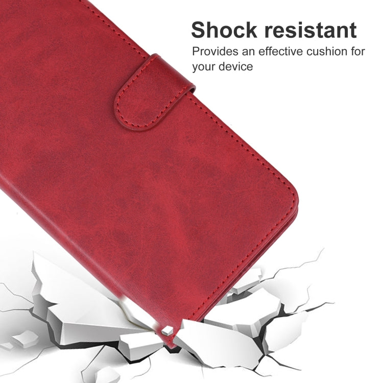 For vivo Y02 Leather Phone Case(Red) - vivo Cases by buy2fix | Online Shopping UK | buy2fix