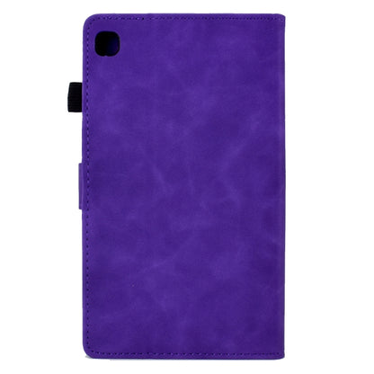 For Samsung Galaxy Tab A7 10.4 2020 T500 Tower Embossed Leather Smart Tablet Case(Purple) - Other Galaxy Tab PC by buy2fix | Online Shopping UK | buy2fix