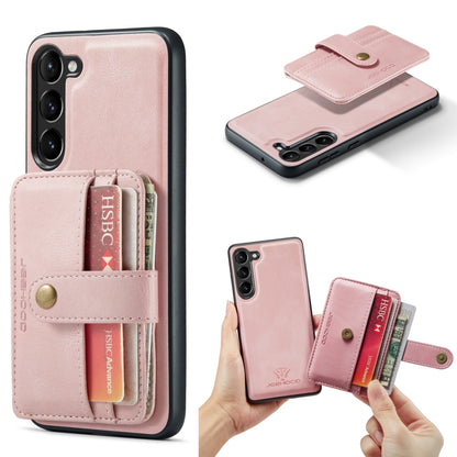 For Samsung Galaxy S23+ 5G JEEHOOD RFID Anti-Theft Wallet Magnetic Leather Phone Case(Pink) - Galaxy S23+ 5G Cases by JEEHOOD | Online Shopping UK | buy2fix