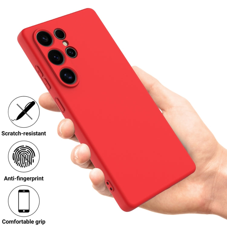 For Samsung Galaxy S25 Ultra Color Liquid Silicone Phone Case(Red) - Galaxy S25 Ultra 5G Cases by buy2fix | Online Shopping UK | buy2fix