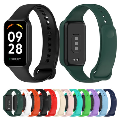 For Redmi Band 2 Solid Color Silicone Integrated Watch Band(Red) - Watch Bands by buy2fix | Online Shopping UK | buy2fix